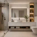 Ambiente decorado con melamina Primacor Ártico acabado blanco puro mate