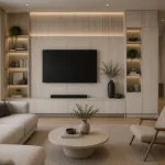 Ambiente decorado con melamina Primacor Glazé acabado madera clara blanqueada