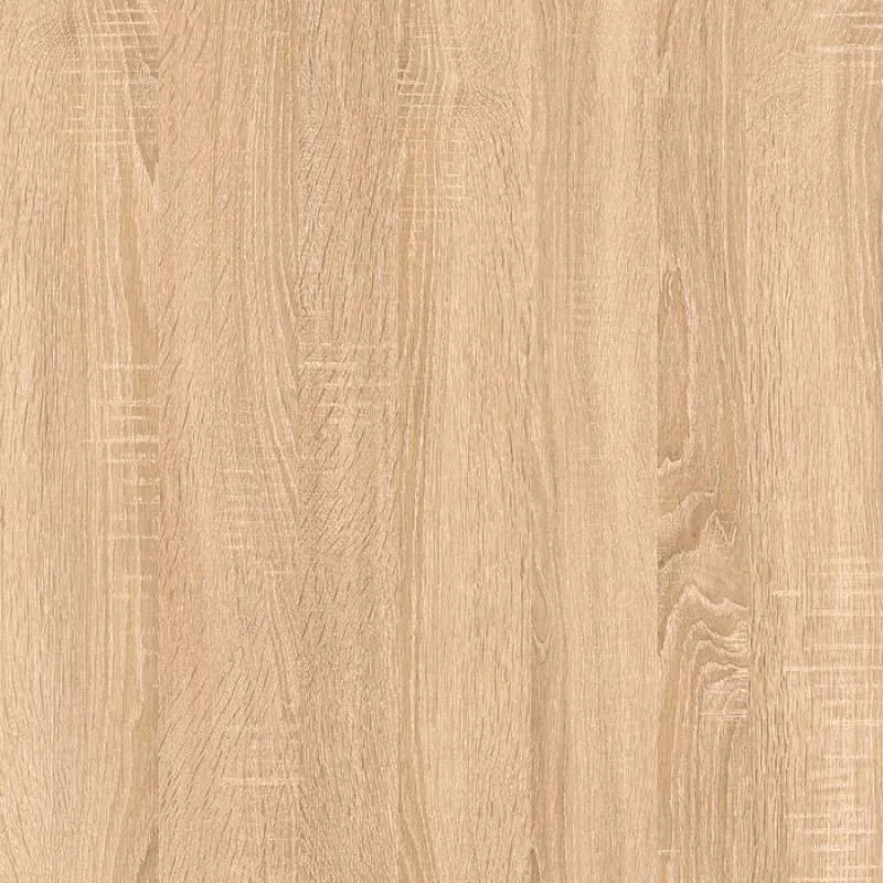 Melamina Primacor Rustic Sand acabado roble con marcas de sierra, muestra del tablero