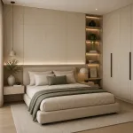 Ambiente decorado con melamina Primacor Yalaa acabado blanco cálido
