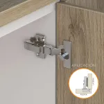 Bisagra 997 parche 35 mm cierre lento clip-on