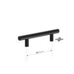 Manija acero/inox 022 cilíndrica hueca CC 96 mm negra