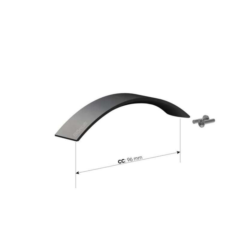 Manija aluminio 307 CC 96 mm negra