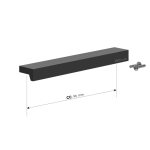 Manija aluminio 325 negra CC 96 mm