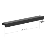 Manija aluminio 325 negra CC 128 mm