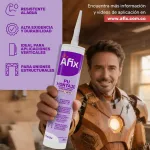 Pegante Afix Montaje PU x 310 ml, vista 5